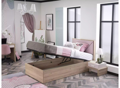 Tapis de jeu en bois rose moderne avec espace de rangement