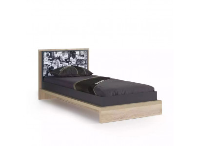 Ensemble de meubles pour enfants, lit, bois gris, 8 pièces