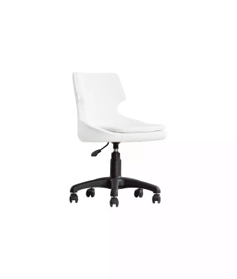 Chaise pivotante pour enfants, chaise de bureau pour enfants, pouf blanc