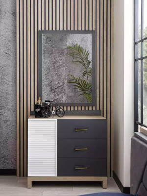 Ensemble de meubles pour chambre d'enfants 7 pièces gris
