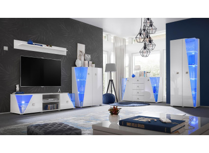Canapé 5 pièces, meuble TV de luxe, design moderne