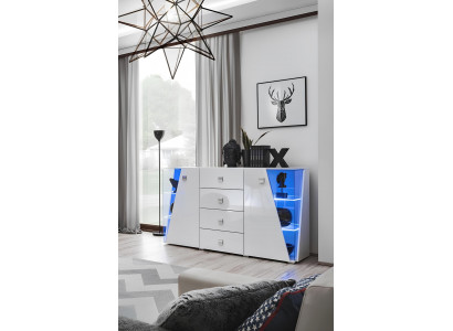 Armoire blanche élégante pour un intérieur moderne et luxueux