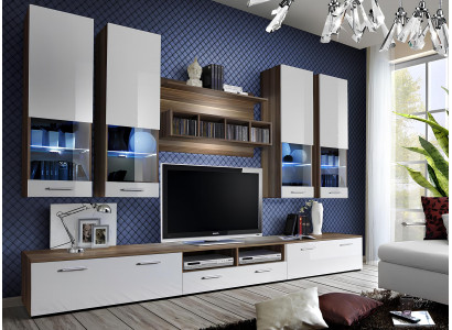 Meuble de salon mobile support de TV bas armoire murale en bois luxe meubles