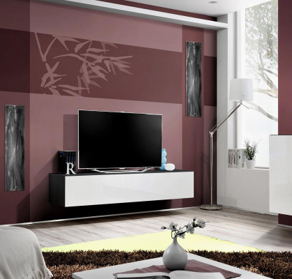 Support TV design rtv salon bois lowboard nouveau meubles luxe moderne