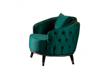 Canapé Chesterfield designer gris-vert 2x canapé trois places fauteuil