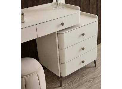 Ensemble de chambre élégant avec lit en tissu 2x tables de nuit coiffeuse