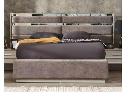 Lit matrimonial de design gris moderne luxe meubles de chambre