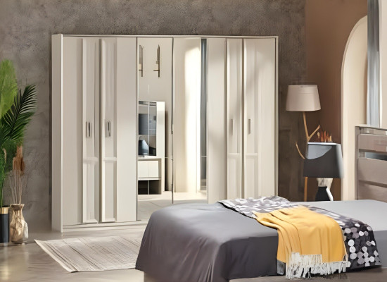 Armoire de luxe pour chambre en bois au design moderne