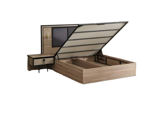 Ensemble de chambre moderne complet de 6 pièces avec lit luxueux et armoire