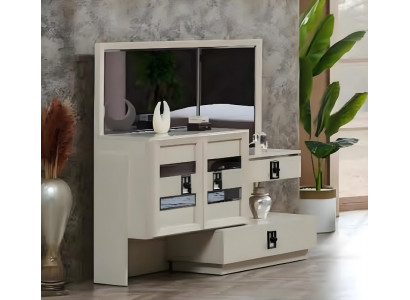 Meuble de coiffeuse en bois de luxe avec miroir design moderne chambre