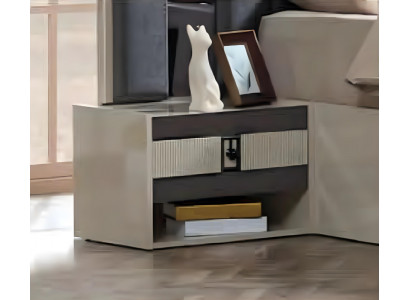 Design moderne complet de 2 tables de nuit en bois pour chambre