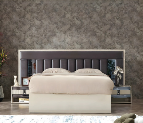 Design moderne complet de 2 tables de nuit en bois pour chambre