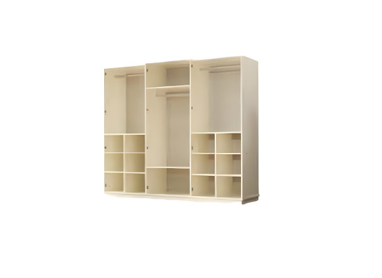 Ensemble de meubles en bois au design moderne pour chambre à coucher 6 pièces lit matrimonial luxe 2 tables de nuit