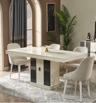 Ensemble de meubles de salle à manger moderne avec table et 4 chaises design