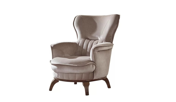 Fauteuil design moderne en tissu gris