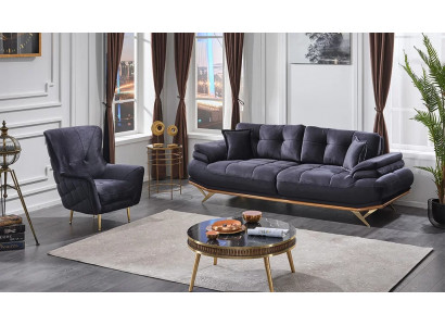 Ensemble de canapés de 2 pièces Ensemble de luxe pour salon 3+1 places meubles rembourrés de luxe