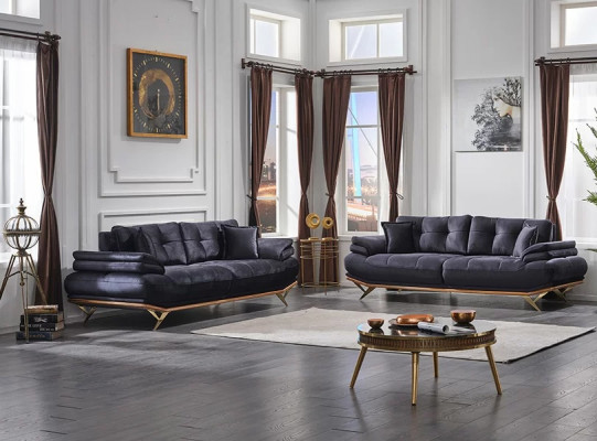 Canapé luxueux 2x trois places complet 3+3