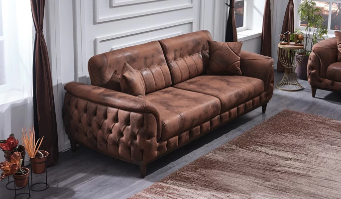 Canapé design moderne de luxe 3 places en cuir