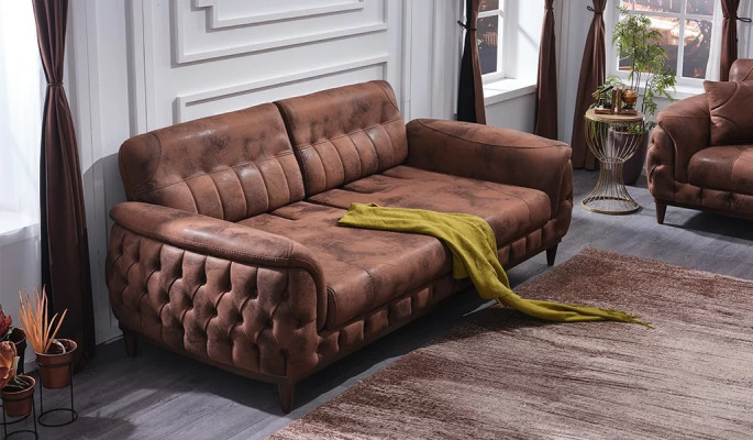 Canapé design moderne de luxe 3 places en cuir