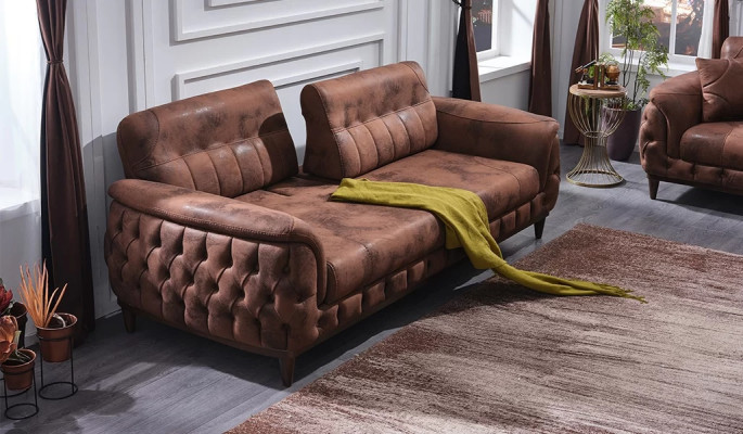 Canapé design moderne de luxe 3 places en cuir
