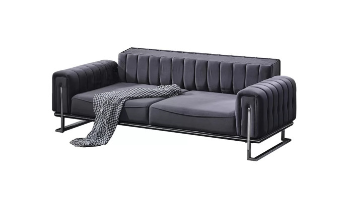Canapé moderne trois places gris pour salon