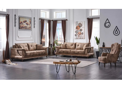 Ensemble de canapés moderne 3+3+1 places luxe tissu meubles rembourrés salon