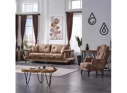 Jeu de canapés de luxe 3+2 places pour salon en tissu