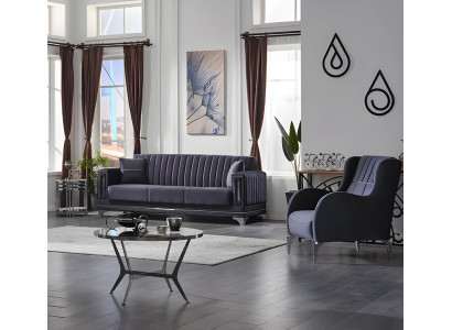 Ensemble de canapés de 2 pièces Canapé 3 places Fauteuil Ensemble Moderne