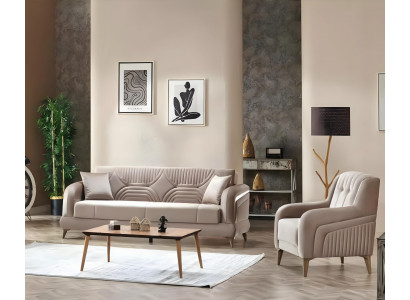 Ensemble de canapé complet de 2 pièces meubles rembourrés salon 3+1 places