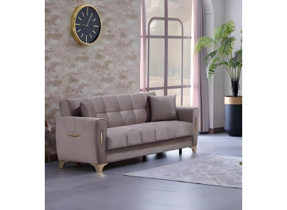 Canapé de luxe 3 places en tissu pour salon