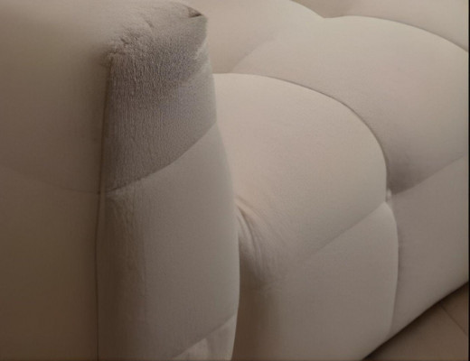 Canapé d'angle élégant en L avec ensemble de poufs modernes de 2 pièces