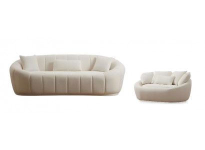 Ensemble de canapé moderne blanc pour salon de 3 places