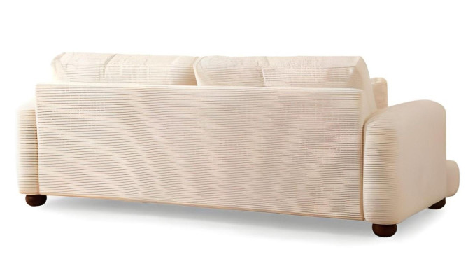 Jeu de canapés en tissu blanc de luxe meubles d'assise en tissu 3 places 3 pièces