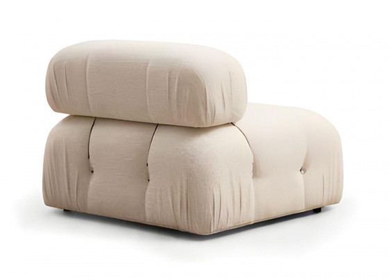 Canapé d'angle design blanc et marron pour salon en forme de L