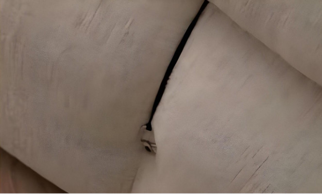 Canapé d'angle design blanc et marron pour salon en forme de L