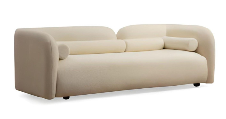 Canapé moderne designer noir-rouge 3 pièces