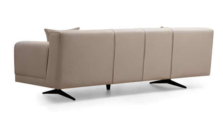 Canapé gris-blanc pour salon, fauteuil design 2x 3 places