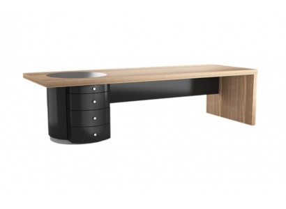 Table de travail moderne de luxe en bois noir
