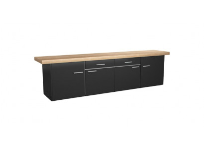 Armoire élégante en bois noir et marron