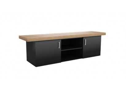 Moderne meuble TV de luxe en bois noir marron pour bureau