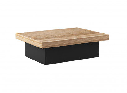 Table basse élégante en bois marron noir mobilier de bureau