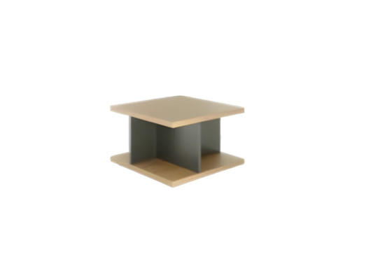 Table basse de design gris marron pour bureau en bois