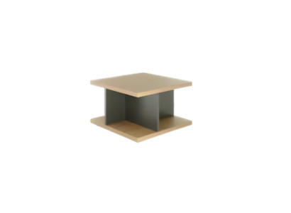 Table basse de design gris marron pour bureau en bois