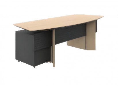 Bureau moderne noir table d'écriture marron meubles en bois environnement de travail