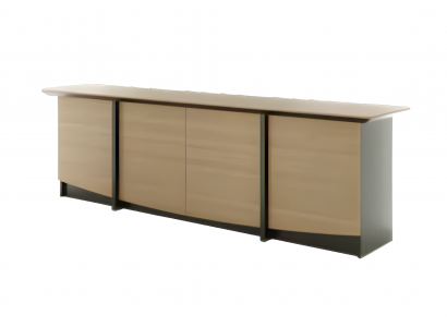 Armoire de bureau élégante noire et marron clair meubles de luxe armoire pour documents