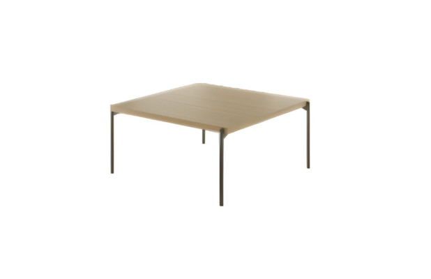 Table basse élégante en bois noir et marron