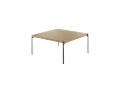 Table basse élégante en bois noir et marron