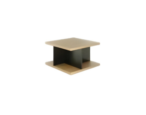 Table basse deluxe en bois noir et marron