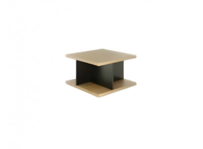 Table basse deluxe en bois noir et marron