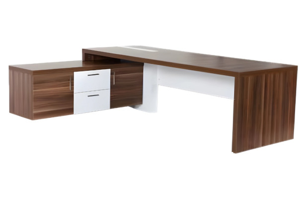 Bureau d'angle moderne meubles de luxe bois marron blanc meubles pour bureau table de travail